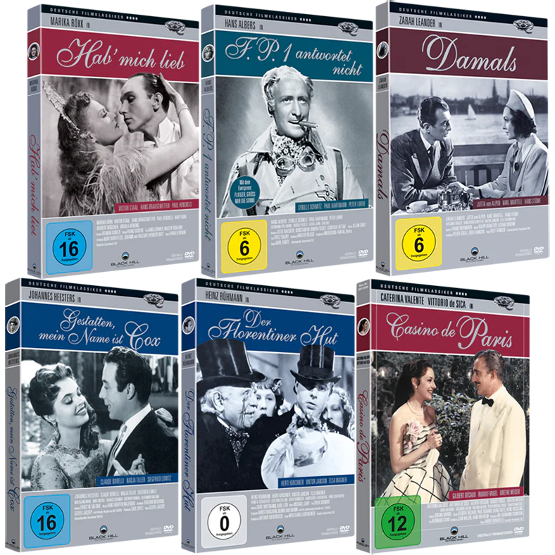 Casino de Paris / Damals / Der Florentiner Hut / Hab' mich lieb ... (6 Filme)