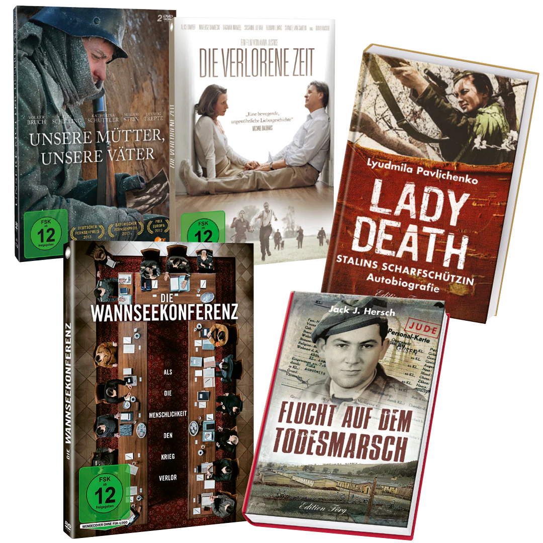 Unsere Mütter, unsere Väter / Die verlorene Zeit / Wannseekonferenz + 2x Buch: Zeitzeugen-Berichte