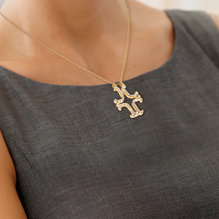 Kette mit Kristall-Kreuzanhänger - Image 4
