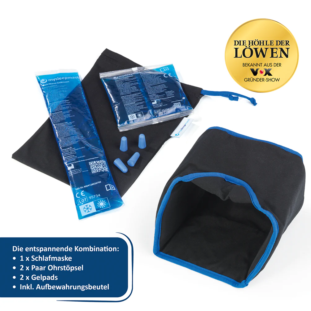 Schlafmaske mit Ohrstöpseln und Gelpads - Image 3