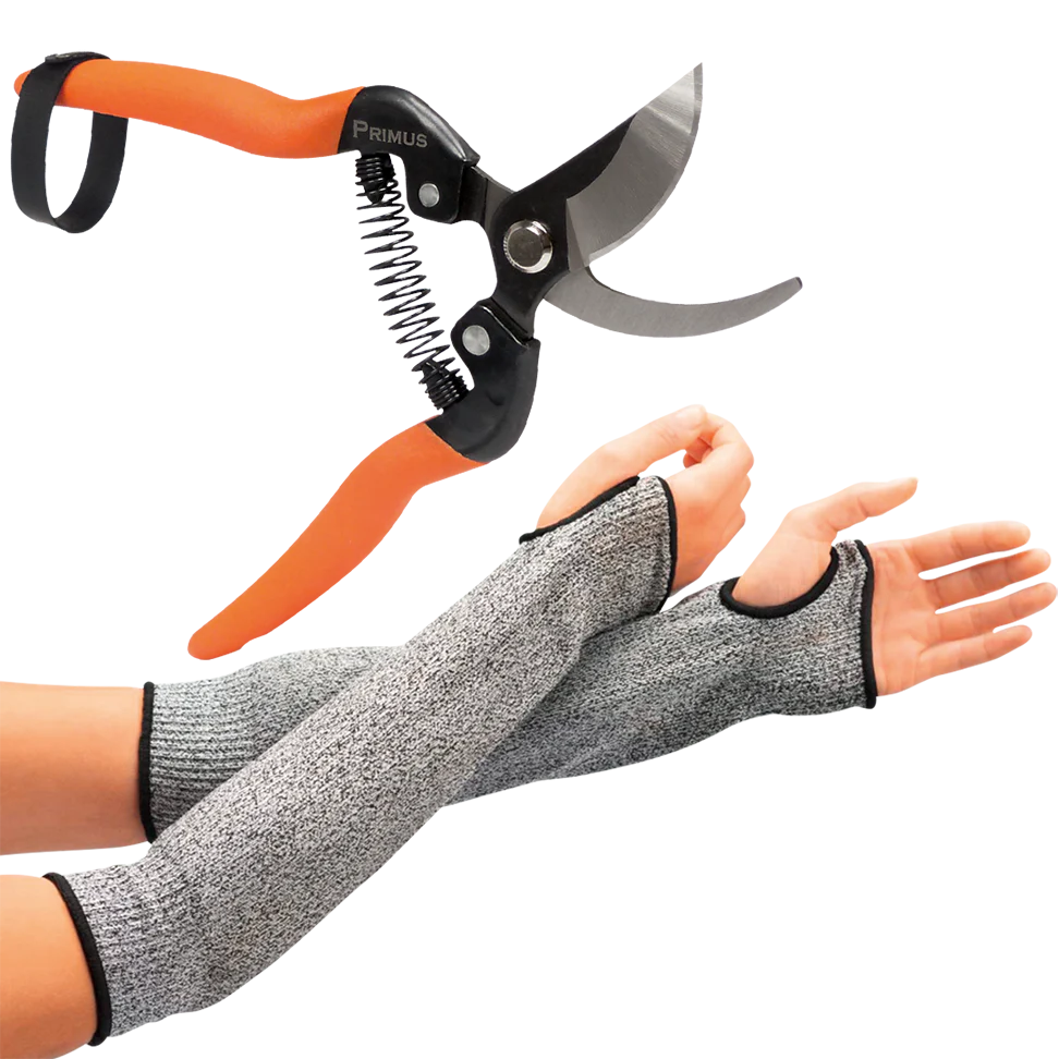 Schnittschutz-Armlinge & Schere (Set)