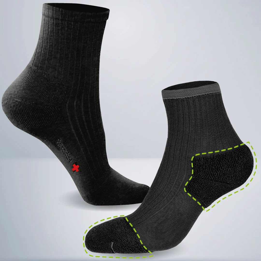 Sensitiv-Socken (2 Paar, schwarz)