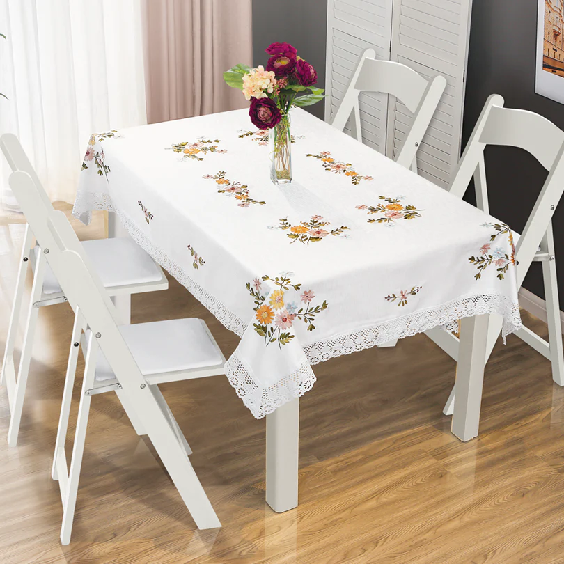 Tischdecke und Servietten mit Blumenstickereien - Image 3